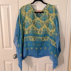 NWOT Theodora and Callum Resort wear coverup tunic top one size